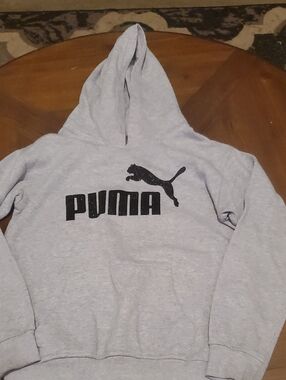 Puma Gray Hoodie with Black Logo